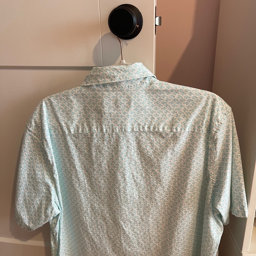 Men's Light Blue Patterned Shirt